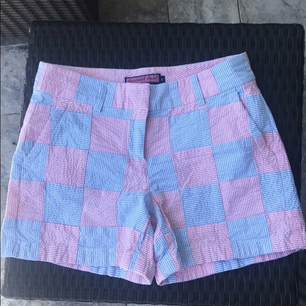 VINEYARD VINES Seersucker Patchwork Shorts